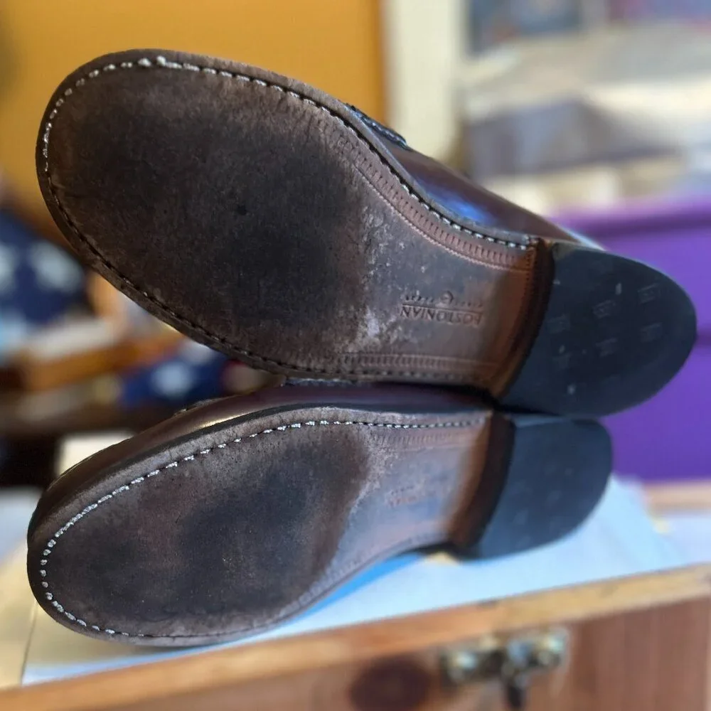 Bostonian SZ 8.5 Brown Leather Kilt & Tassel Flex Loafer Dress Luxury Office